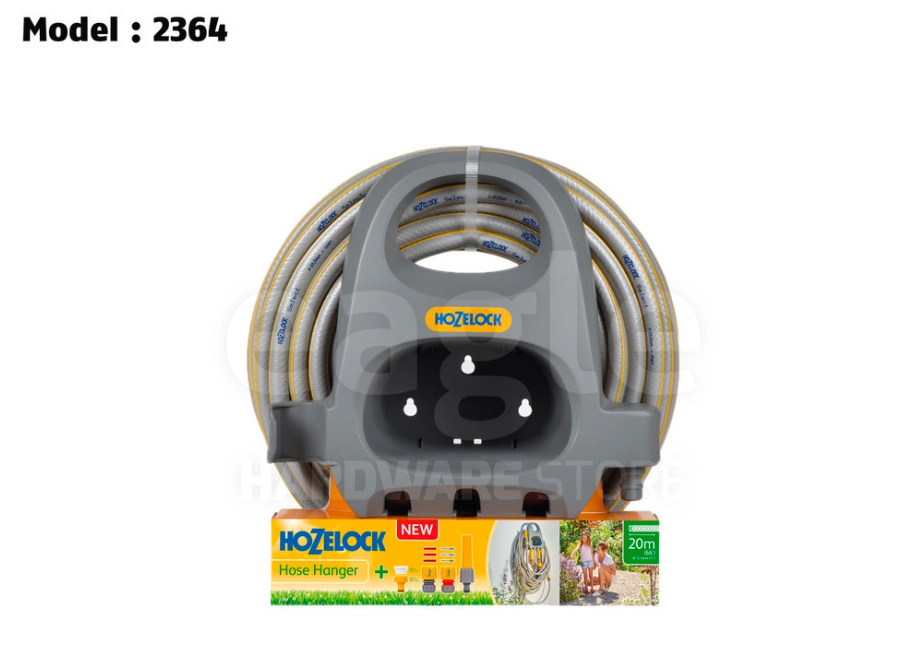 HOZELOCK 2364 WALL HOSE HANGER WITH (20 METER) HOSE SET
