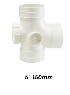 ATKC UPVC Fittings Equal Single Branch I/O 6" (160MM)