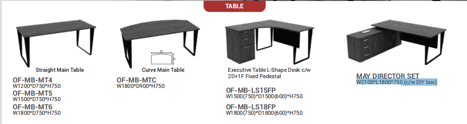 OFIS MAYBACH SERIES TABLES _ CONGO