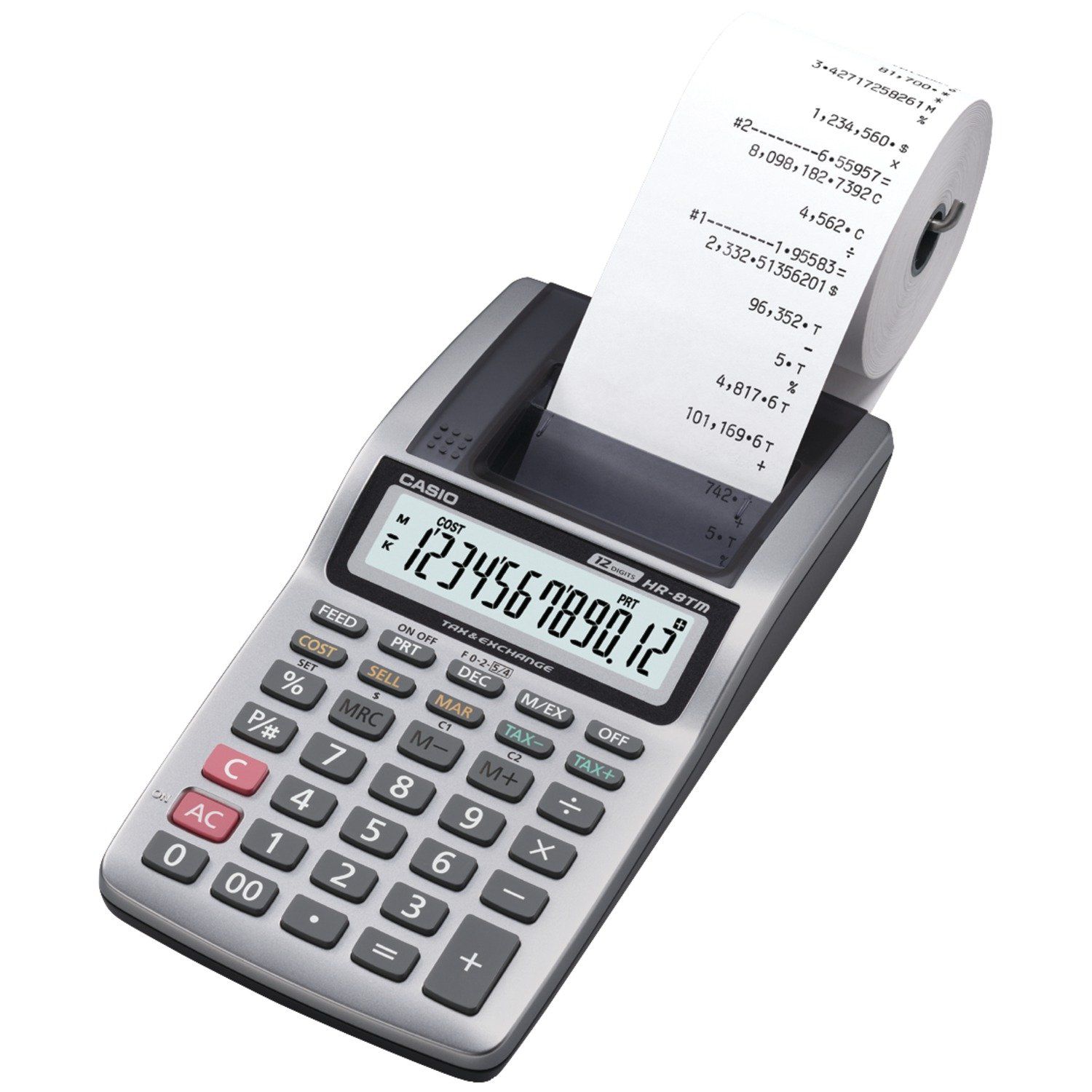 Casio Printing Calculator HR-8RC/TM /Casio /Calculator /Casio HR-8RC /Casio Printing Calculator