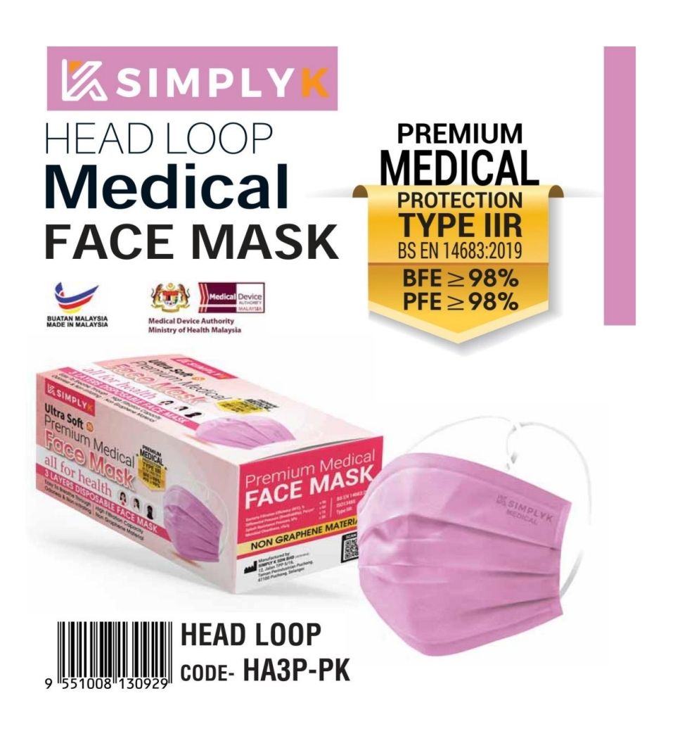 Simplyk Face mask headloop premium medical simplyk