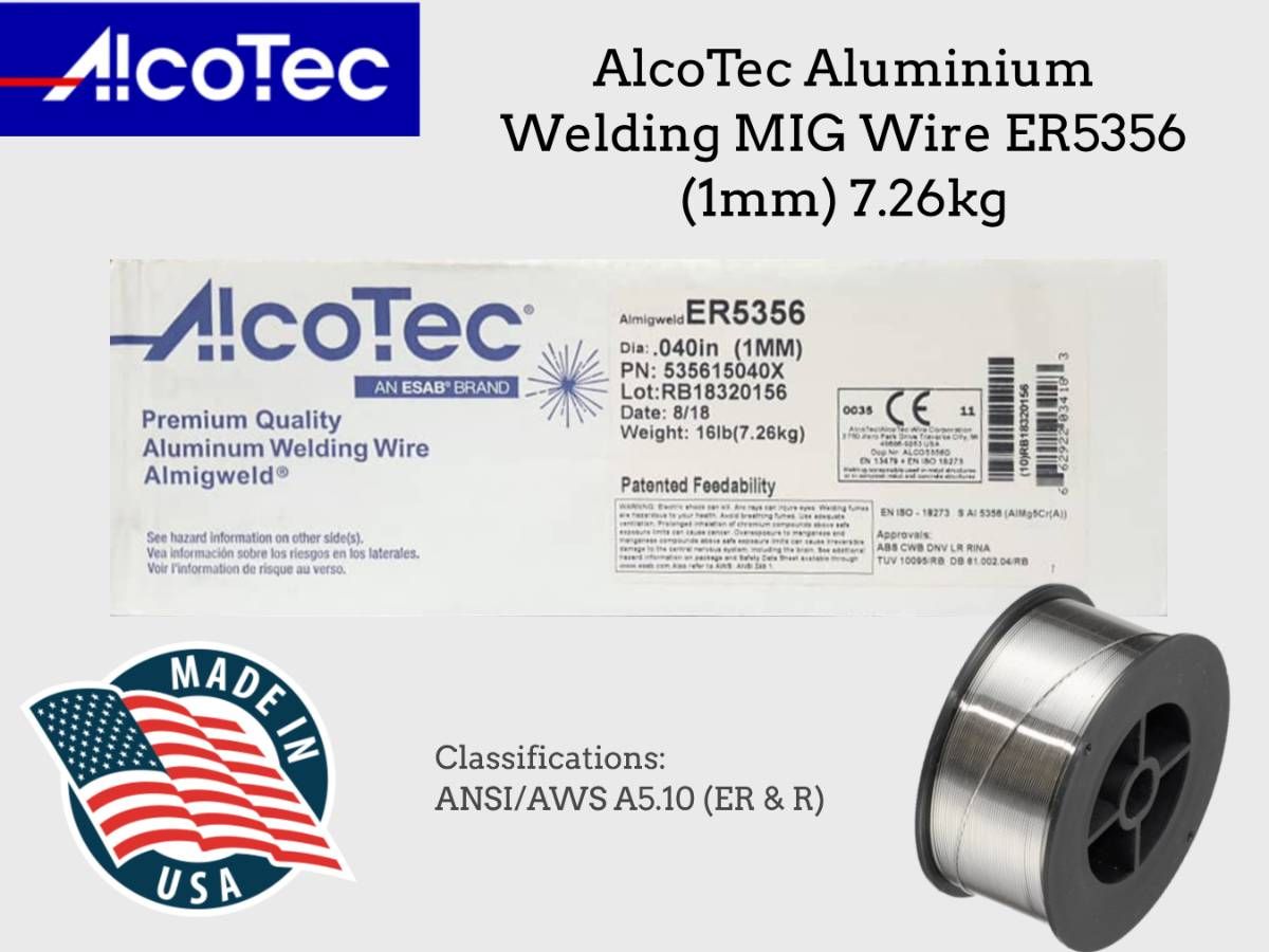 RIGHTWELL ALCOTEC ALUMINUM MIG WELDING WIRE ALMIGWELD ER5356 (1MM) 7.26KG