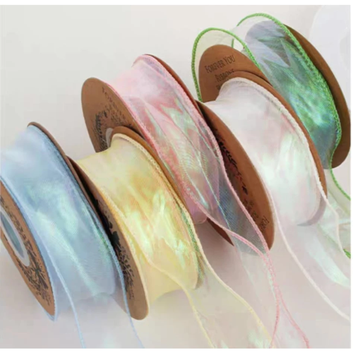 OEM 4cm Symphony Fishtail Yarn Flower Packaging Ribbon Bouquet Wavy Yarn
