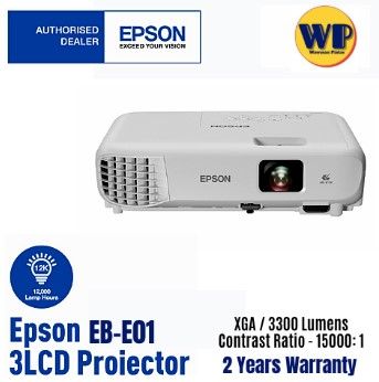 EPSON PROJECTOR -SLIM / EB-E01 3300 LUMENS / EB-E10 LUMENS / EPSON / PROJECTOR