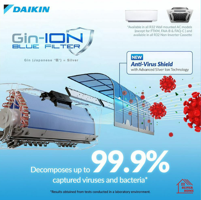 DAIKIN AIR CONDITIONERS FTKH50PB 2.0HP INVERTER R32 WALL MOUNTED