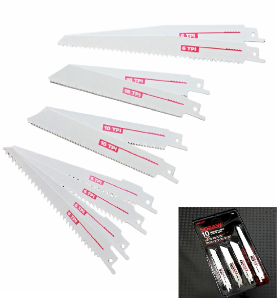 RECIPROCATING SABRE SAW BLADES FOR WOOD METAL PLASTIC CUTTING TOOL_10 PCS/SET