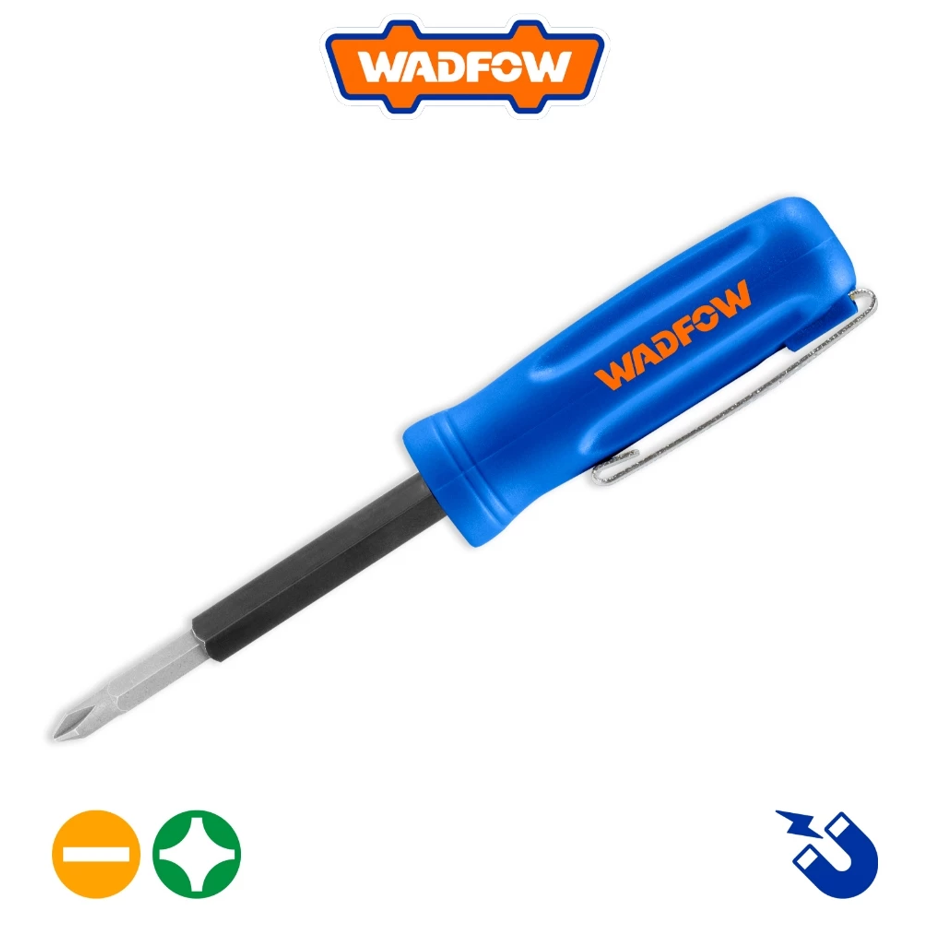 WADFOW 4-IN-1 POCKET PEN-SHAPE SCREWDRIVER 2 PCS DOUBLE HEAD MAGNETIC (WSS2J04)