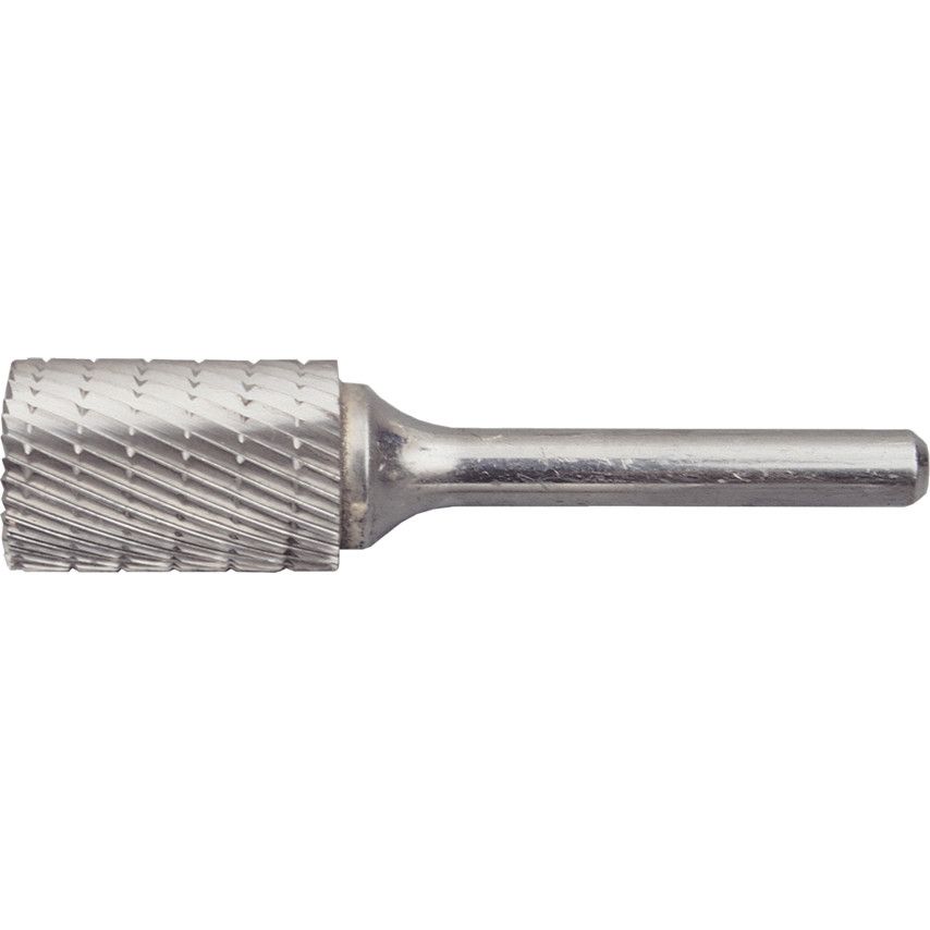 York Carbide Burr, Uncoated, Cut 9 - Chipbreaker, 8mm, Cylindrical End Cut