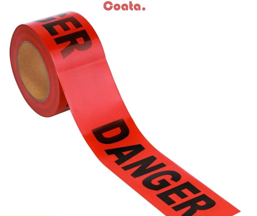 RED DANGER TAPE ROLL NON-ADHESIVE CAUTION BARRIER TAPE HIGH QUALITY 7.5CM*100M SAFETY WARNING TAPE DANGER CONSTRUCTION