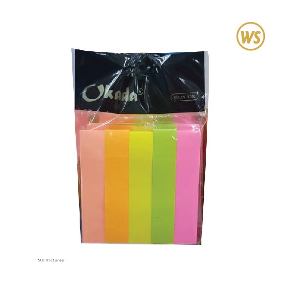 OKADA 3 X 3 FLORECENT 5 IN 1 POST IT NOTE