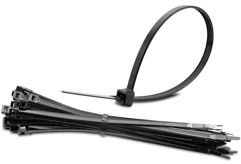 RS PRO Black Nylon Cable Tie 150mm x 3.6 mm [100s]