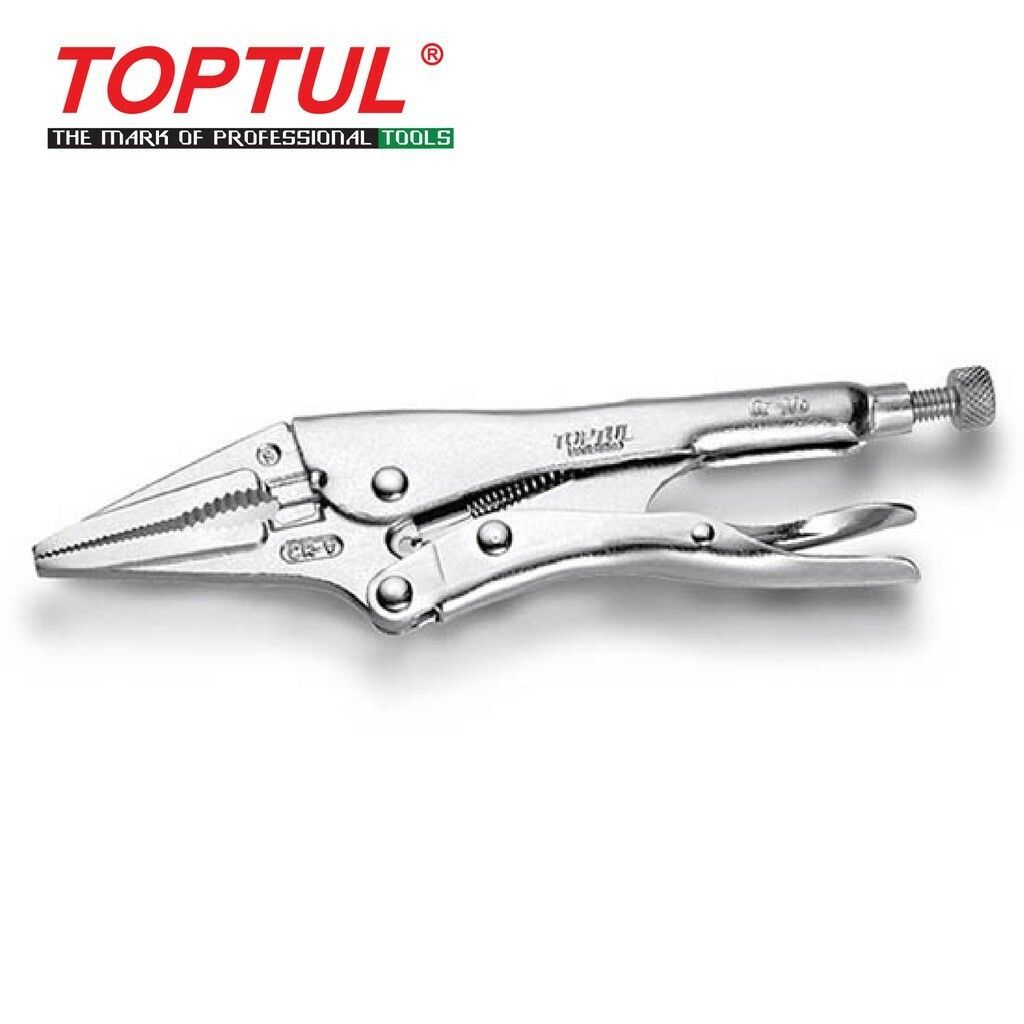 TOPTUL LONG NOSE LOCKING PLIERS WITH WIRE CUTTERS DAAS SERIES