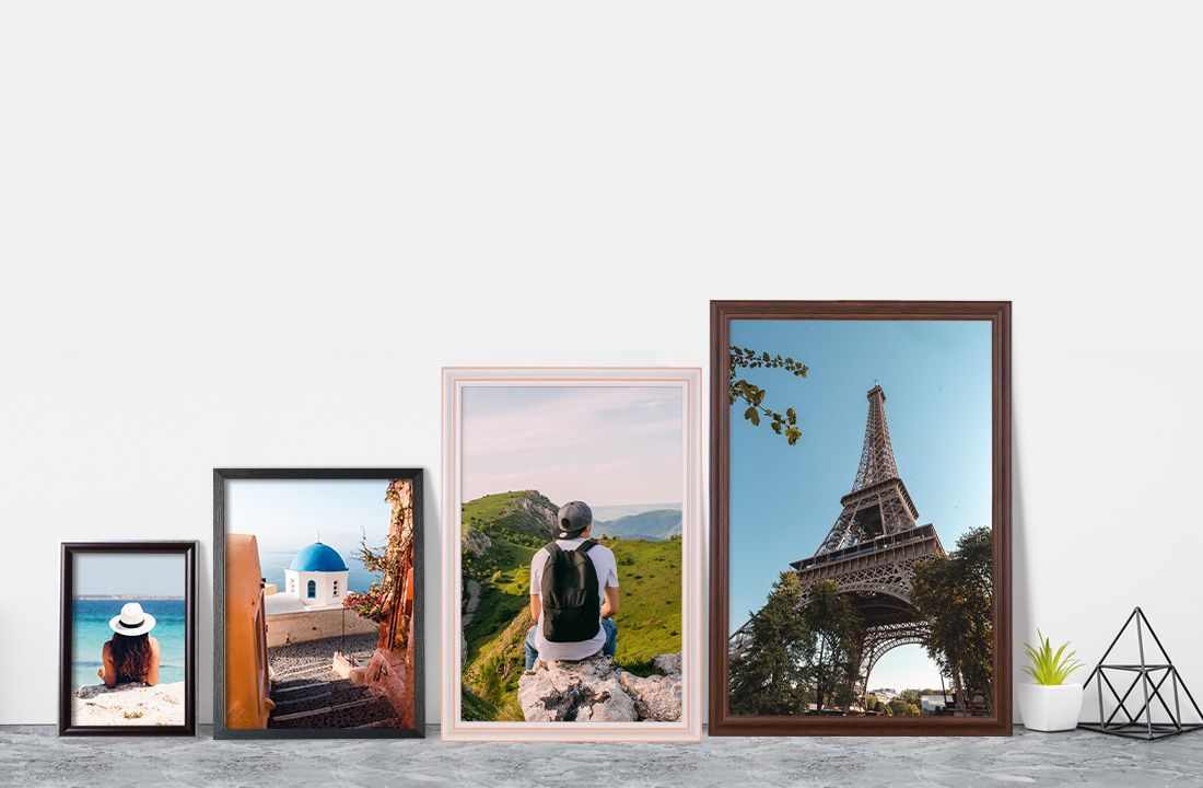 Frame with printing