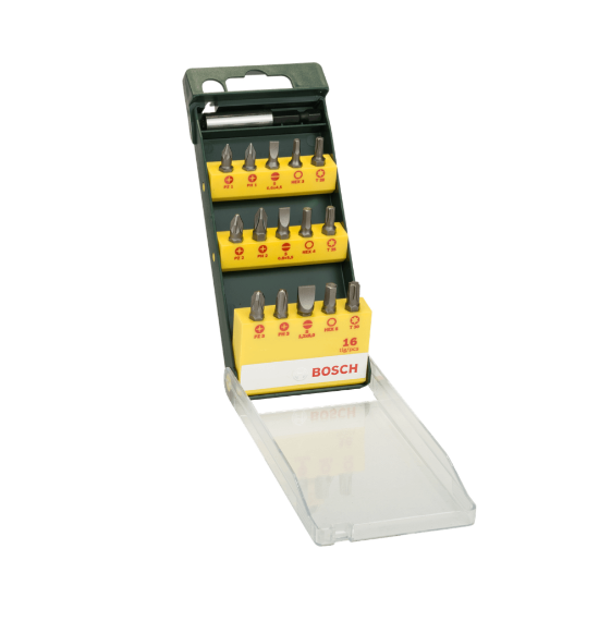 BOSCH SCREWDRIVER BIT SET 16 PIECES (2607019453)