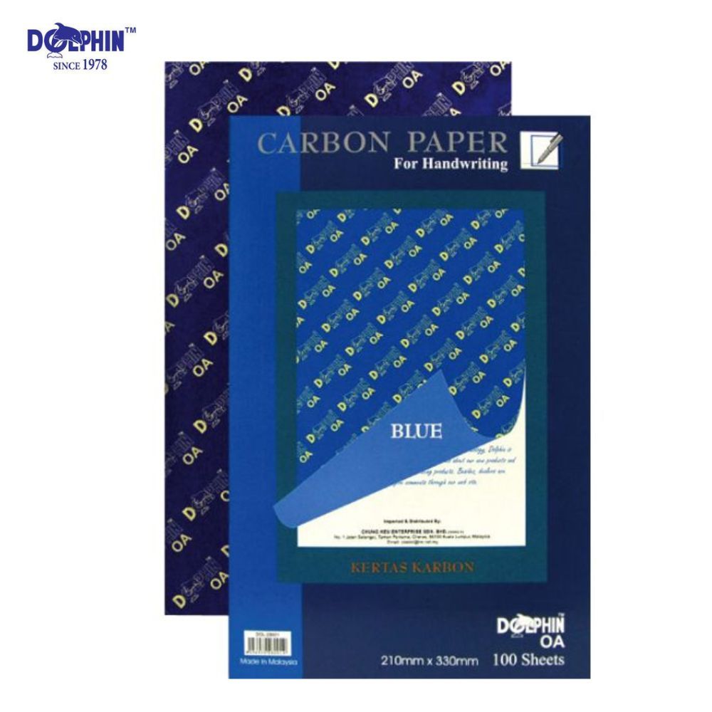 QP Dolphin Carbon Paper 100's Blue 28001