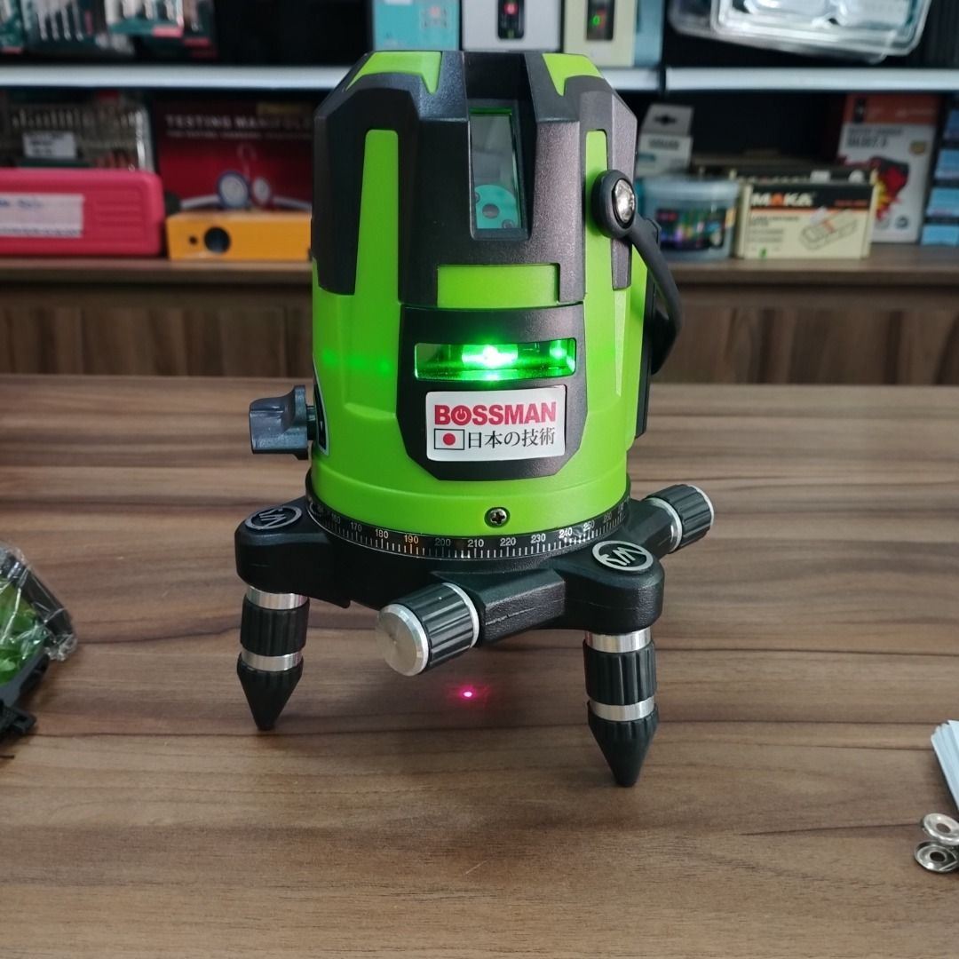 BOSSMAN GREEN 5 LINE LASER LEVEL BGE-17