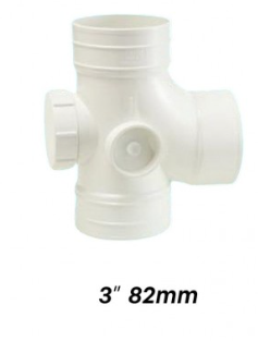 ATKC UPVC Fittings Equal Single Branch I/O 3" (82MM)