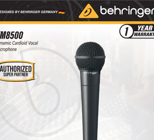 Behringer XM8500 Dynamic Vocal Microphone (XM 8500 / XM-8500)
