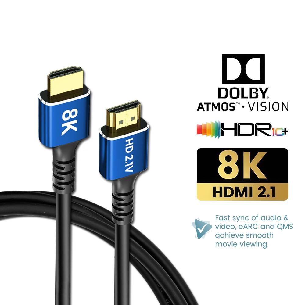 8K 60HZ HDMI 2.1 CABLE ULTRA HIGH SPEED 48GBPS HDR DOLBY VISION EARC DOLBY ATMOS LAPTOP MONITOR PROJECTOR