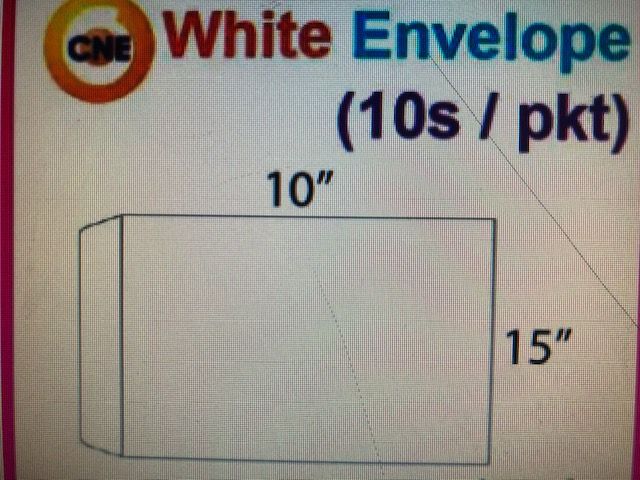 QS White Envelope 15" x 10" (250s/Box)
