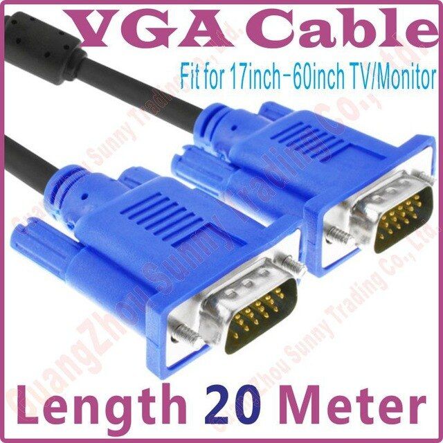QP VGA Cable Male To Male 20m