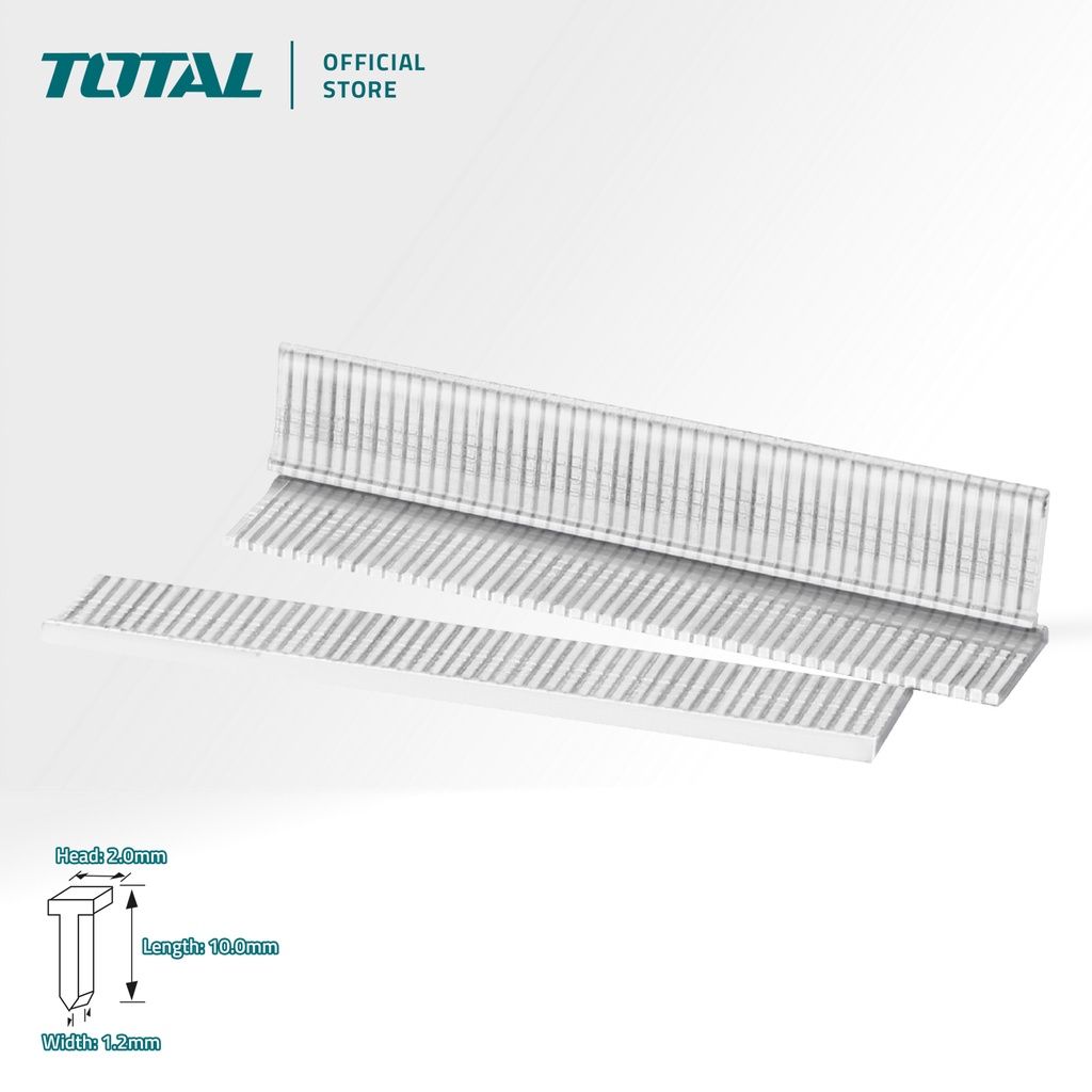 TOTAL BRAD NAILS F10 FOR 3 IN 1 STAPLE GUN THT31143 (10MM X 2.0MM X 1.2MM/5000 PCS/PACK) THT39105