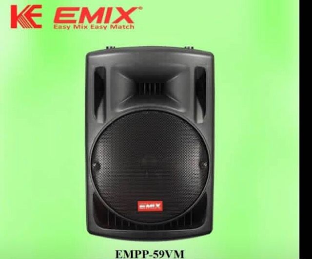 EMIX EMPP-59VM 15'' 450W Portable Speaker with 2 Wireless Handheld Microphone