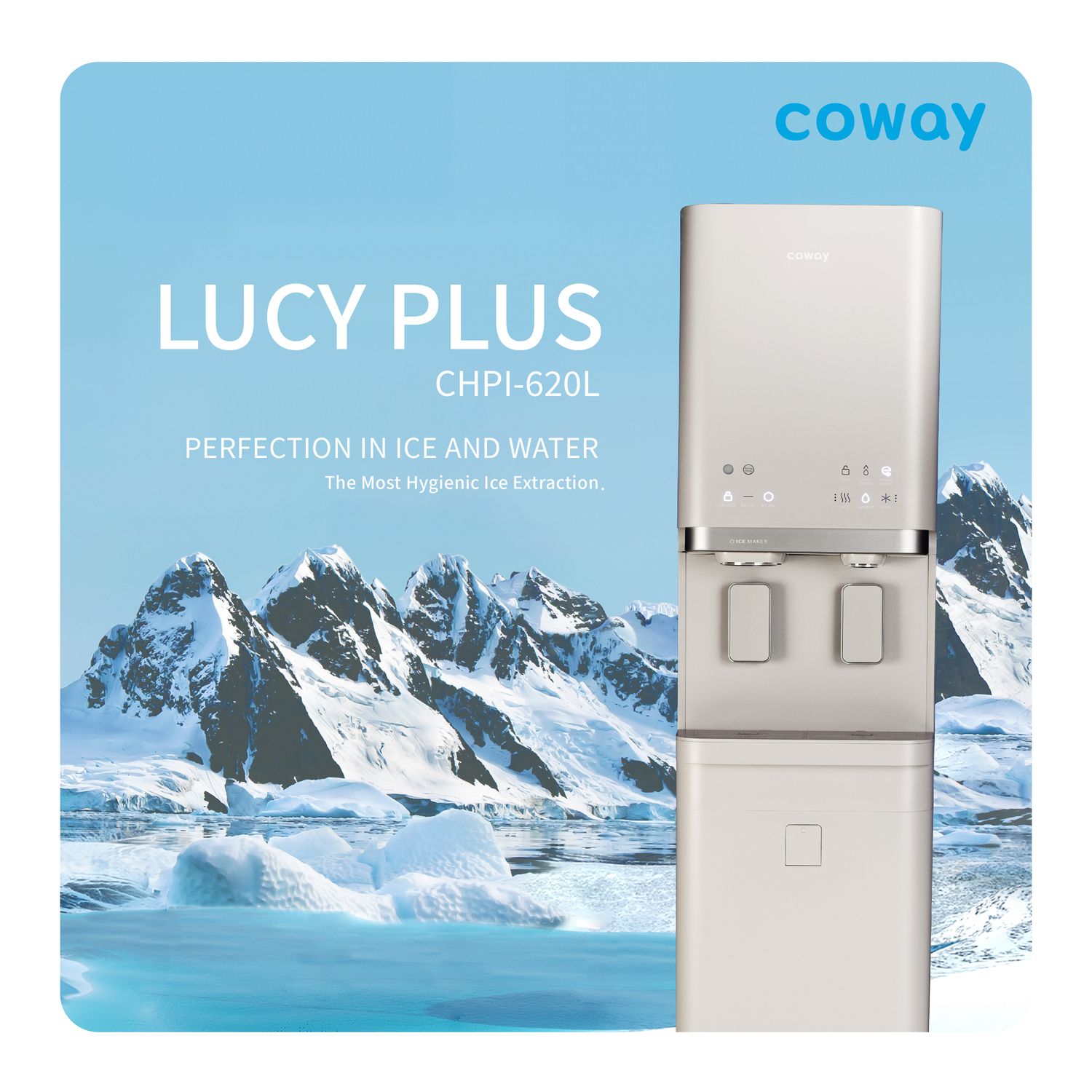 COWAY FLOOR STANDING WATER PURIFIER/ICE MAKER 7.5L TANK CAPACITY (MODEL : LUCY PLUS CHPI-620L)