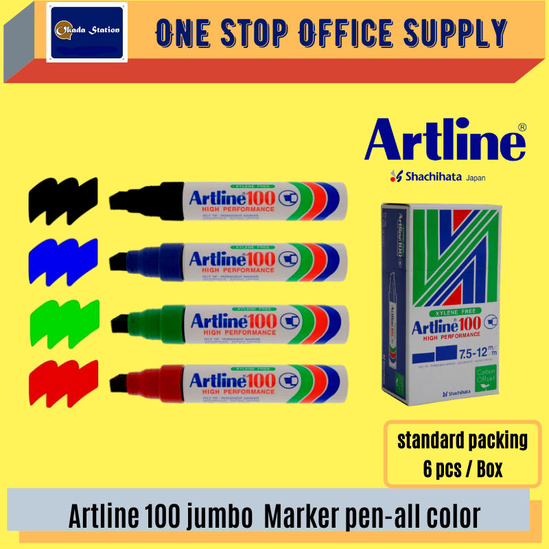 ARTLINE 100 / MARKER PEN / PERMANENT MARKER / 12.0MM / INSTANT DRYING / EK100 / PEN MARKER / ALL COLOUR /