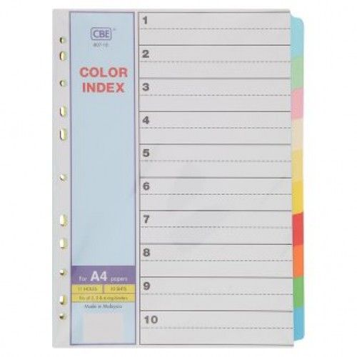 CBE 907-10 10col Color Index Divider / Separator