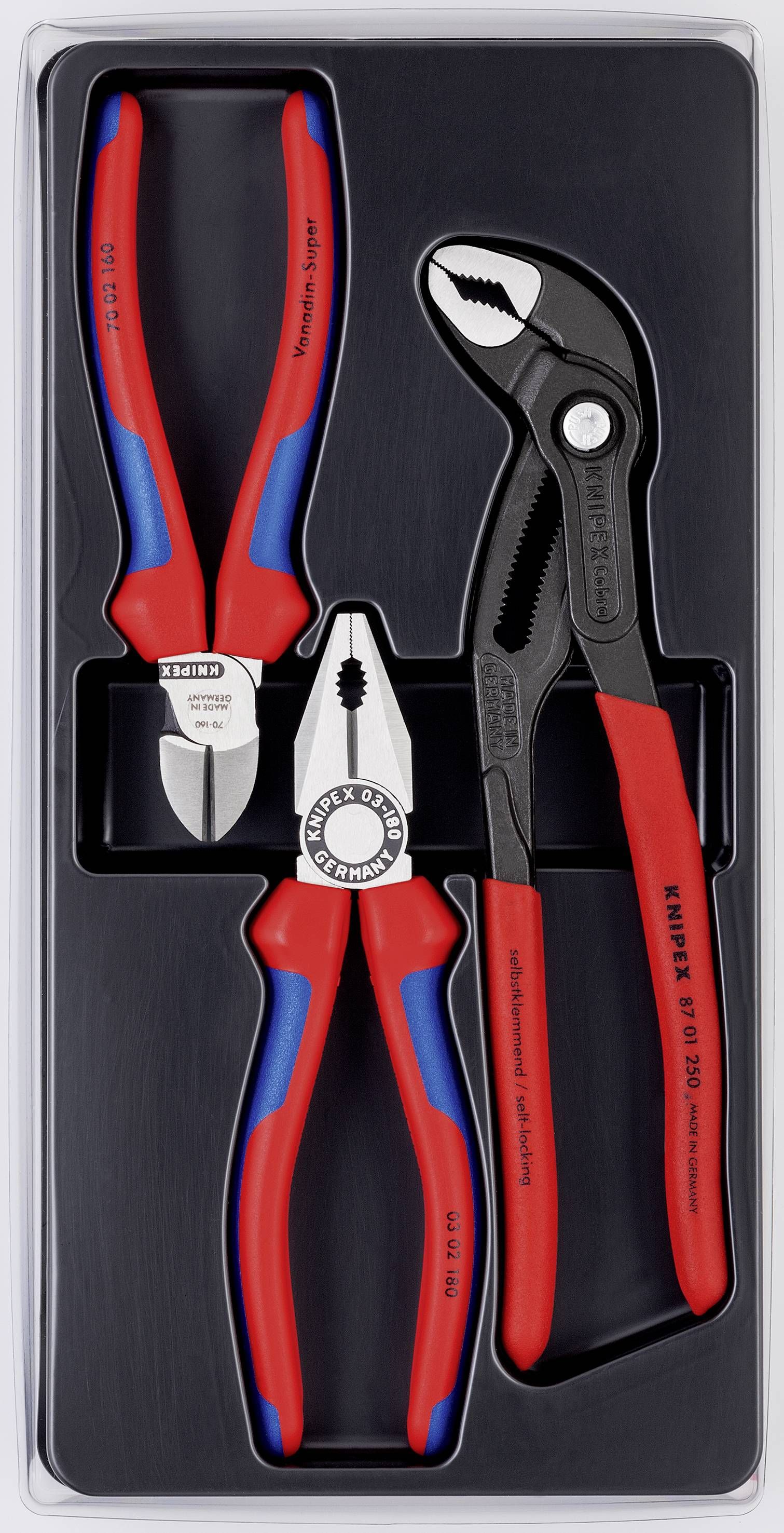 Knipex *Knipex 00 20 09 V02 Cobra Water Pump Plier 3 Piece Set