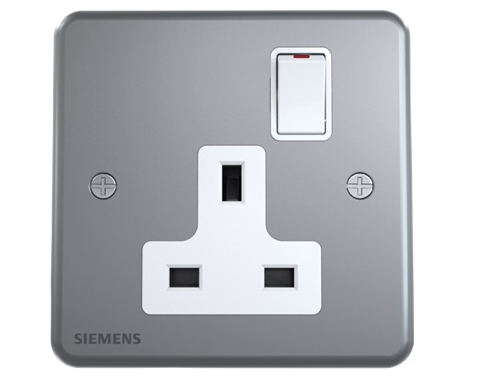 SIEMENS 5UB6012-4PC71 13A 1GANG SWITCH SOCKET OUTLET WITH INDICATOR (METALCLAD)