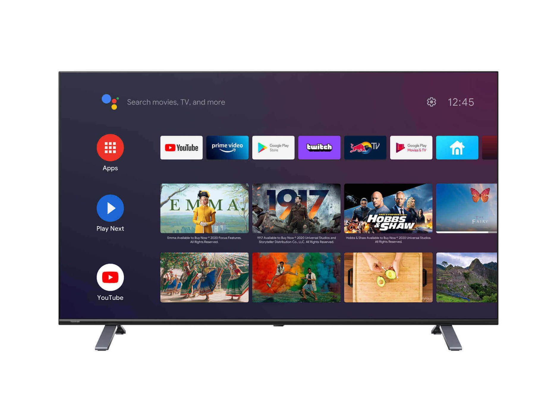 Toshiba  55" 4K UHD Smart Android LED TV / SIZE : 55" / Android TV / 4K UHD TV / Smart Android LED TV / Ultra HD TV