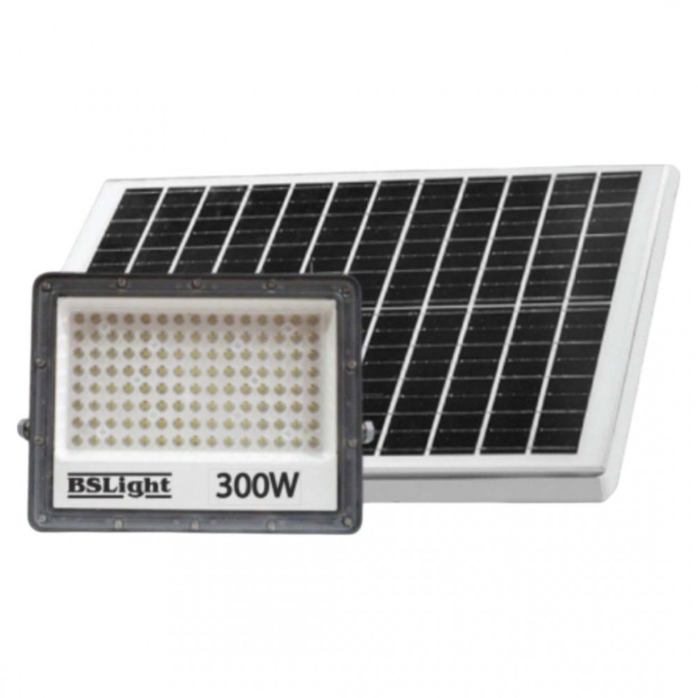 300W SIRIM APPROVED SOLAR LED FLOODLIGHT, IP66 WATERPROOF (DAYLIGHT WHITE) Brand : JSE