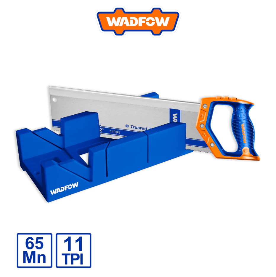 WADFOW PLASTIC MITRE BOX WITH BACK SAW SET (12", 11TPI) (WHW2112)