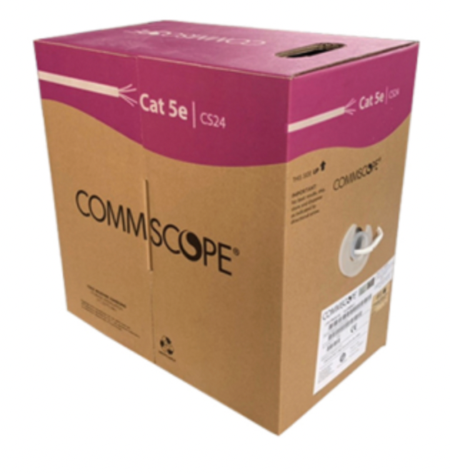 Commscope Cat5e 24awg Solid Cable, White 305mtr