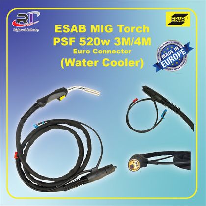 RIGHTWELL ESAB PSF 520W MIG TORCH (WATER-COOLED) 3M/4M P/N: 0700025070 / 0700025071