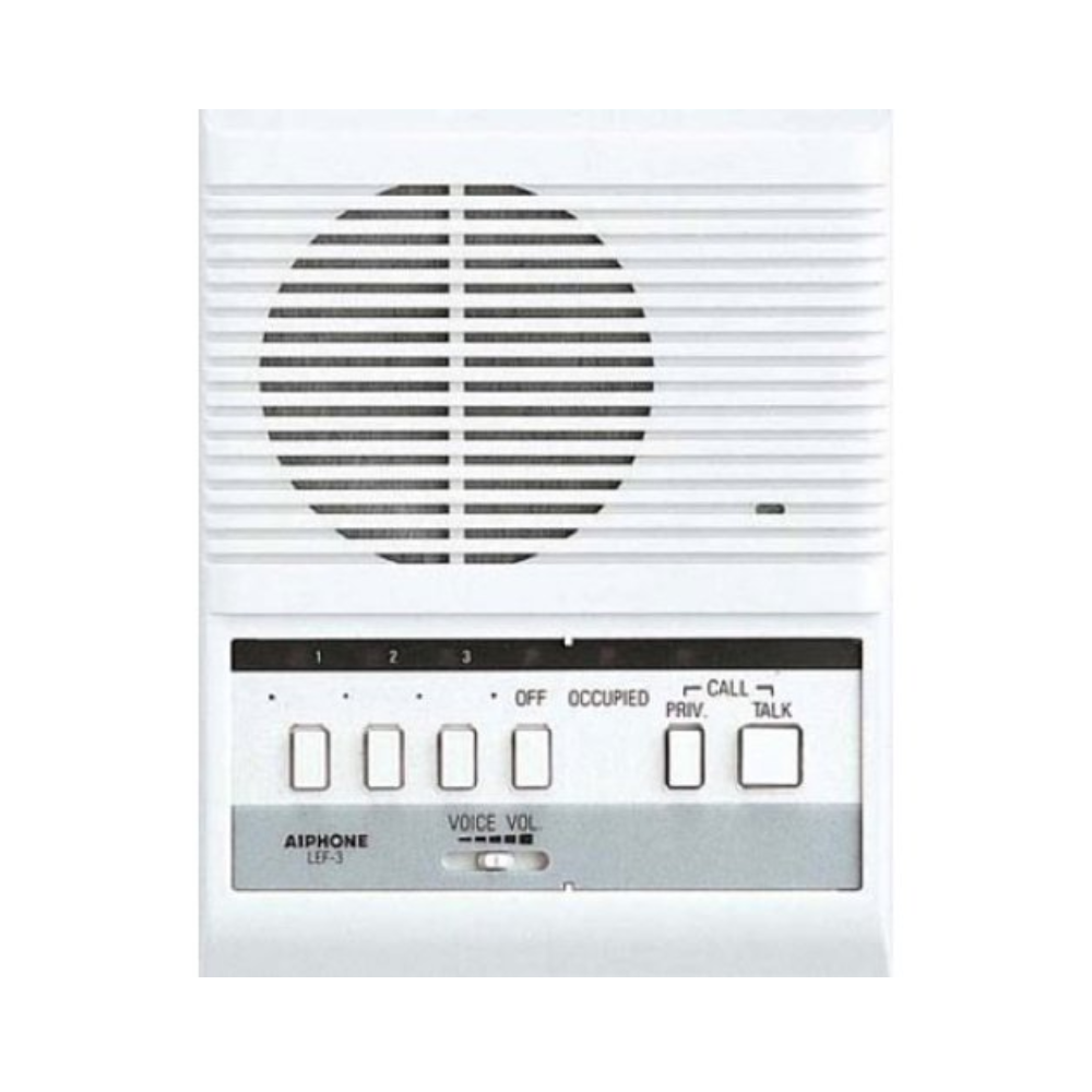 Aiphone LEF-3 3-Call Intercom Master Station, White