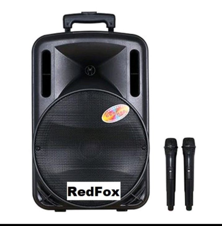 Redfox Ocha Redfox Portable Trolley Bluetooth 12’ Speaker (TF+FM+line in+USB+2 Wireless MIC)