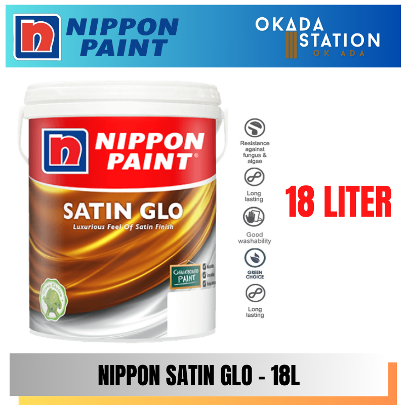 Nippon Paint / 18L / 18 Liter / Interior Paint / Satin Glo / Water Based / Cat Dalaman / Cat Air / Cat