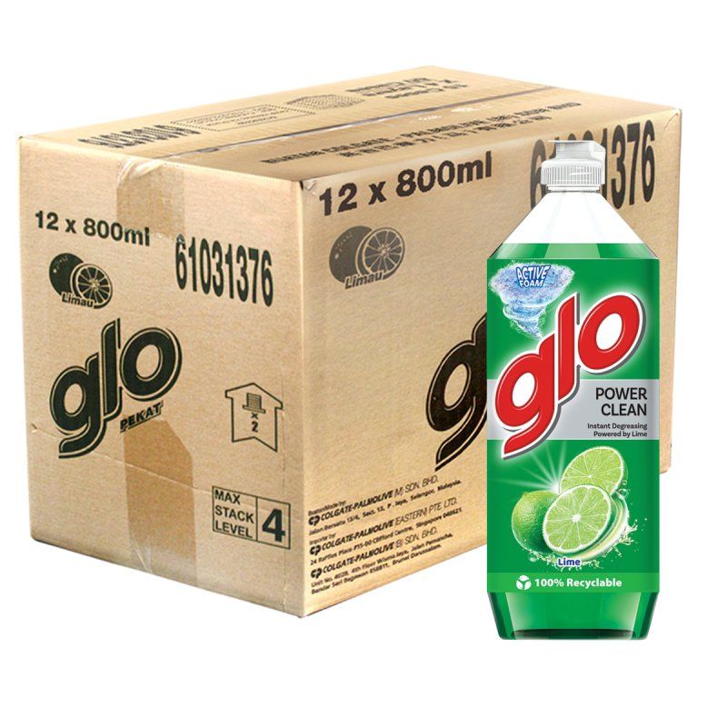 GLO PENCUCI PINGGAN LIMAU 800ML [LOOSE] | 12 X 800ML [CARTON]