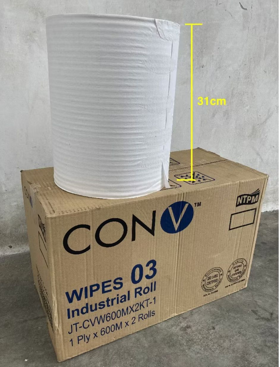 Tissue Industrial Tissue Jumbo Roll / Wiper / Wipes [ Box of 2 Rolls ]