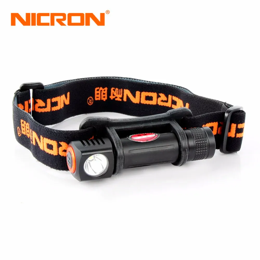 NICRON Flashlight H25 Headlamp 1500 Lumens High Brightness Double-Switch Control LED Headlight