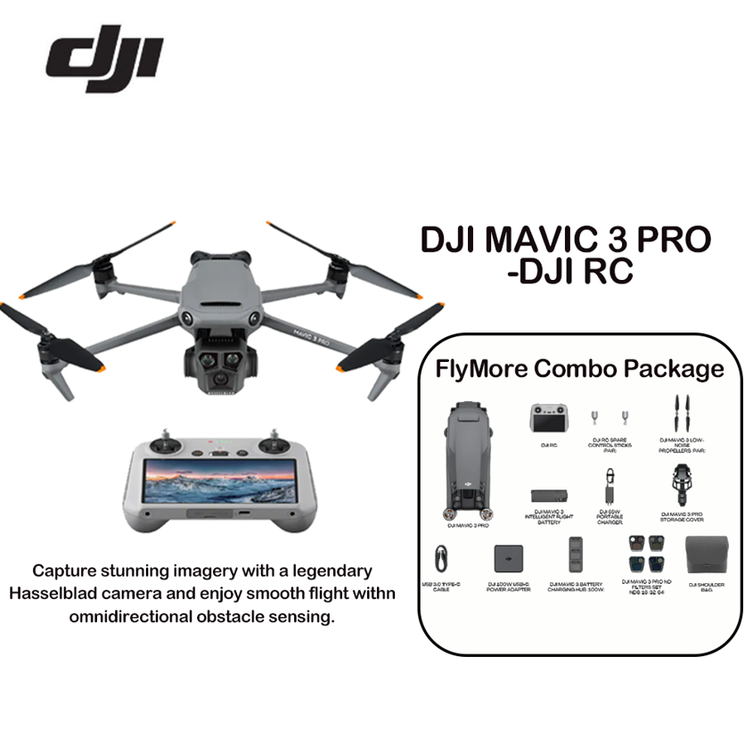 DJI Mavic 3 Pro - 4/3 CMOS Hasselblad Camera (Fly More Combo)