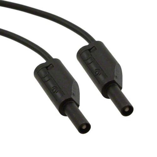 Fluke PATCH 72920-39-0 Stacking 2mm Safety Sheathed Patch Cords, Pvc, 39in (100cm), (black)