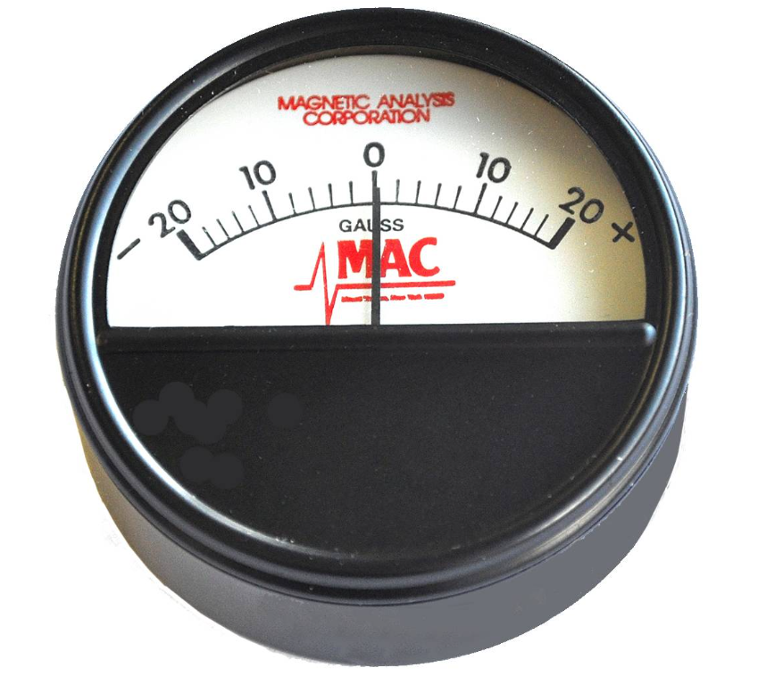 ANALOG GAUSS METER MAGNETISM DETECTOR 20-0-20 GAUSS FIELD INDICATOR MAGNETOMETER DET-432
