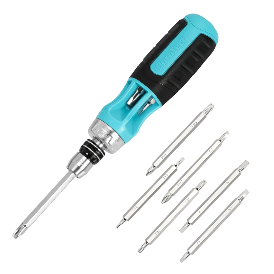 DURATECH RATCHETING SCREWDRIVER 12-IN-1 MULTI-BIT SCREW DRIVERS