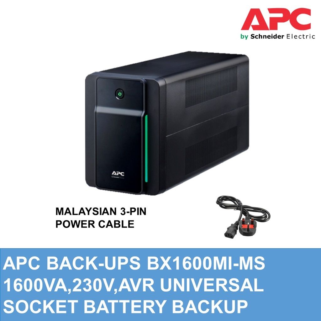 APC BACK-UPS BX1600MI-MS 1600VA,230V,AVR UNIVERSAL SOCKET BATTERY BACKUP