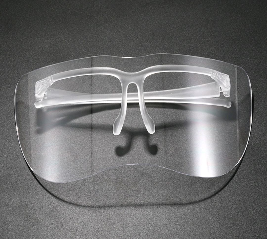 NA Protective Half Visor Face Shield with glasses face shield adult with glasses frame Oversized Eyewear Eye Shields Travel