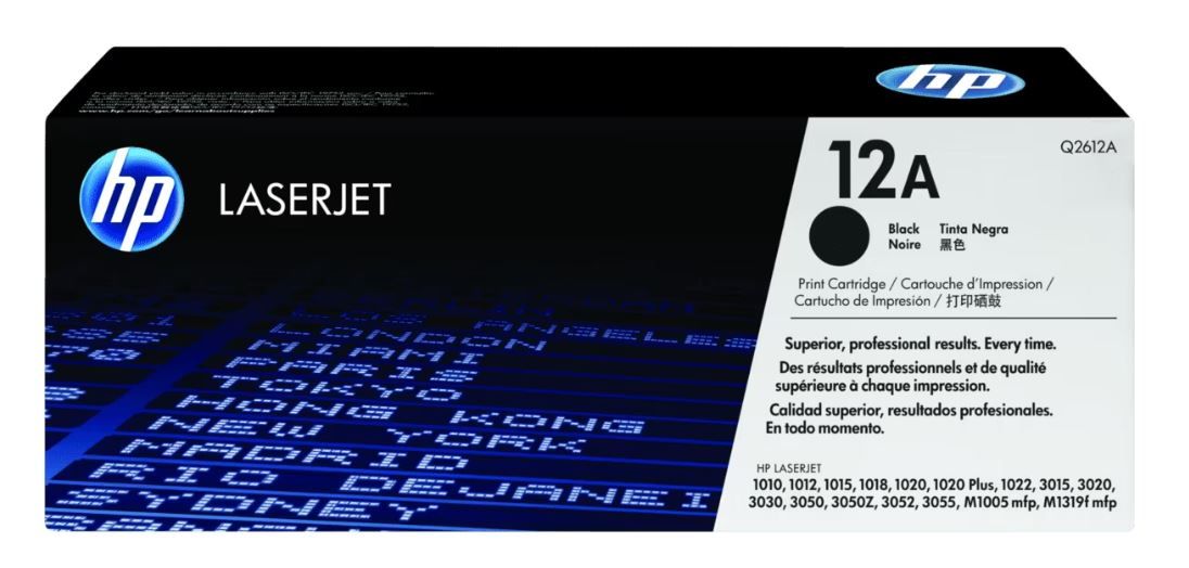 HP Q2612A BLACK ORIGINAL LASERJET TONER CARTRIDGE